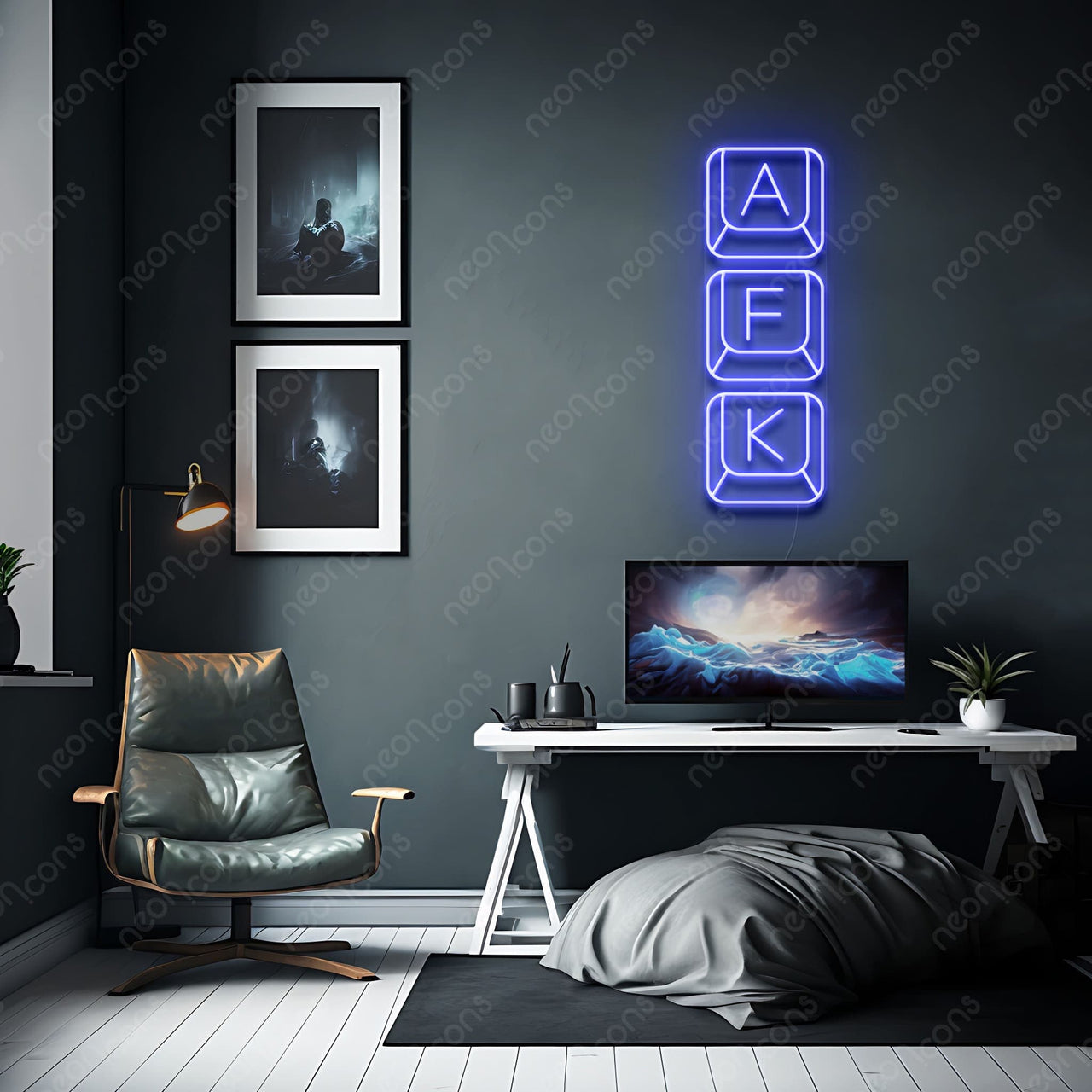 'Away From Keyboard' Neon Sign by Neon Icons