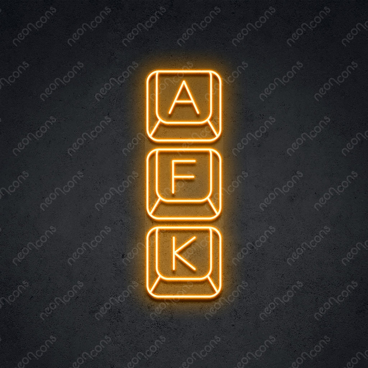 'Away From Keyboard' Neon Sign 45cm (1.5ft) / Orange / LED by Neon Icons