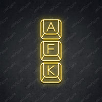 Thumbnail for 'Away From Keyboard' Neon Sign 45cm (1.5ft) / Yellow / LED by Neon Icons