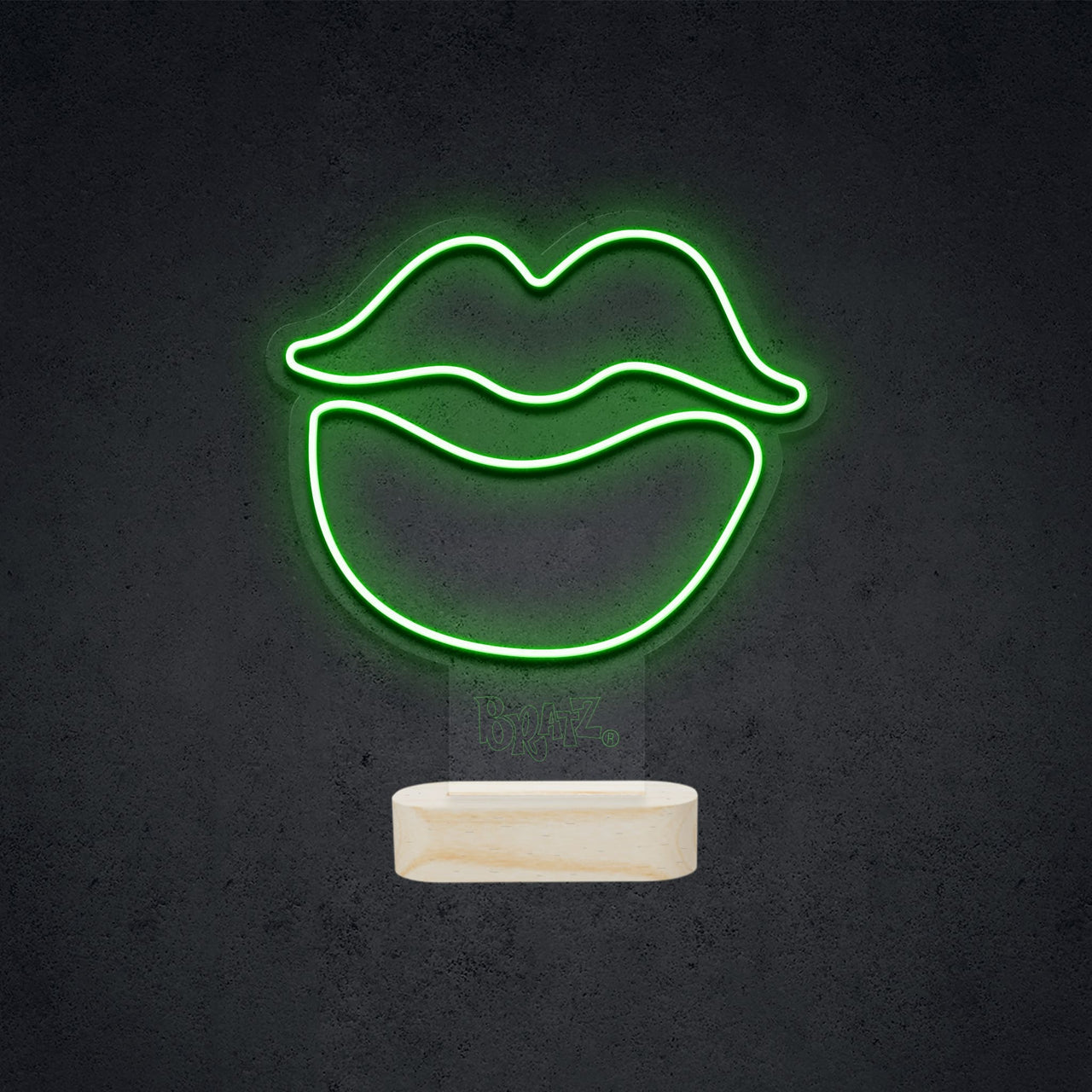 "Bratz Lips on Stand" LED Neon LED Neon x Stand / Green by Bratz