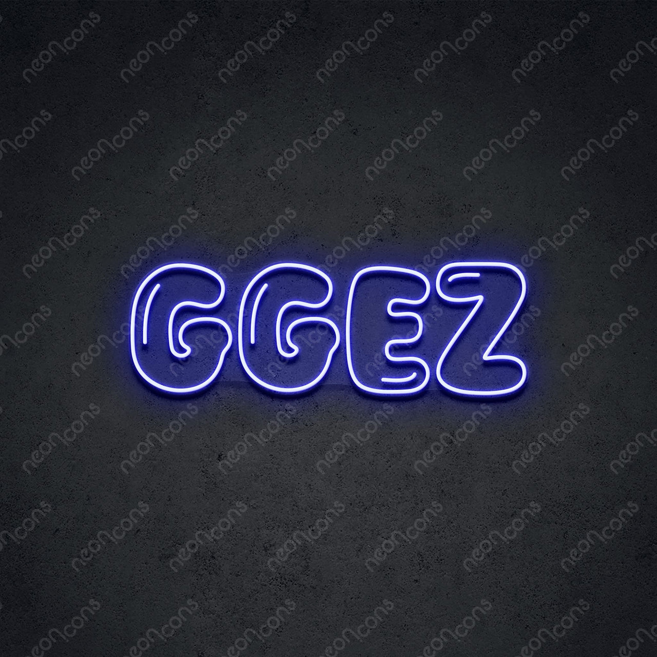 'Inflated GGEZ' Neon Sign 45cm (1.5ft) / Blue / LED by Neon Icons