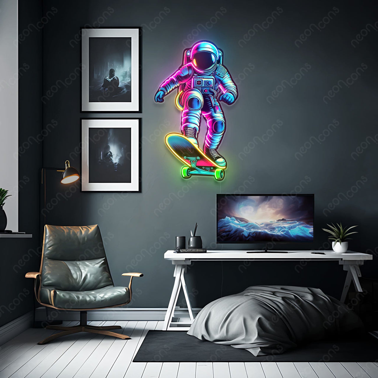 "Space Rider" Neon x Acrylic Artwork by Neon Icons