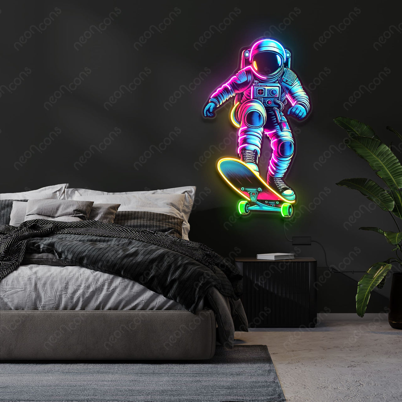 "Space Rider" Neon x Acrylic Artwork by Neon Icons