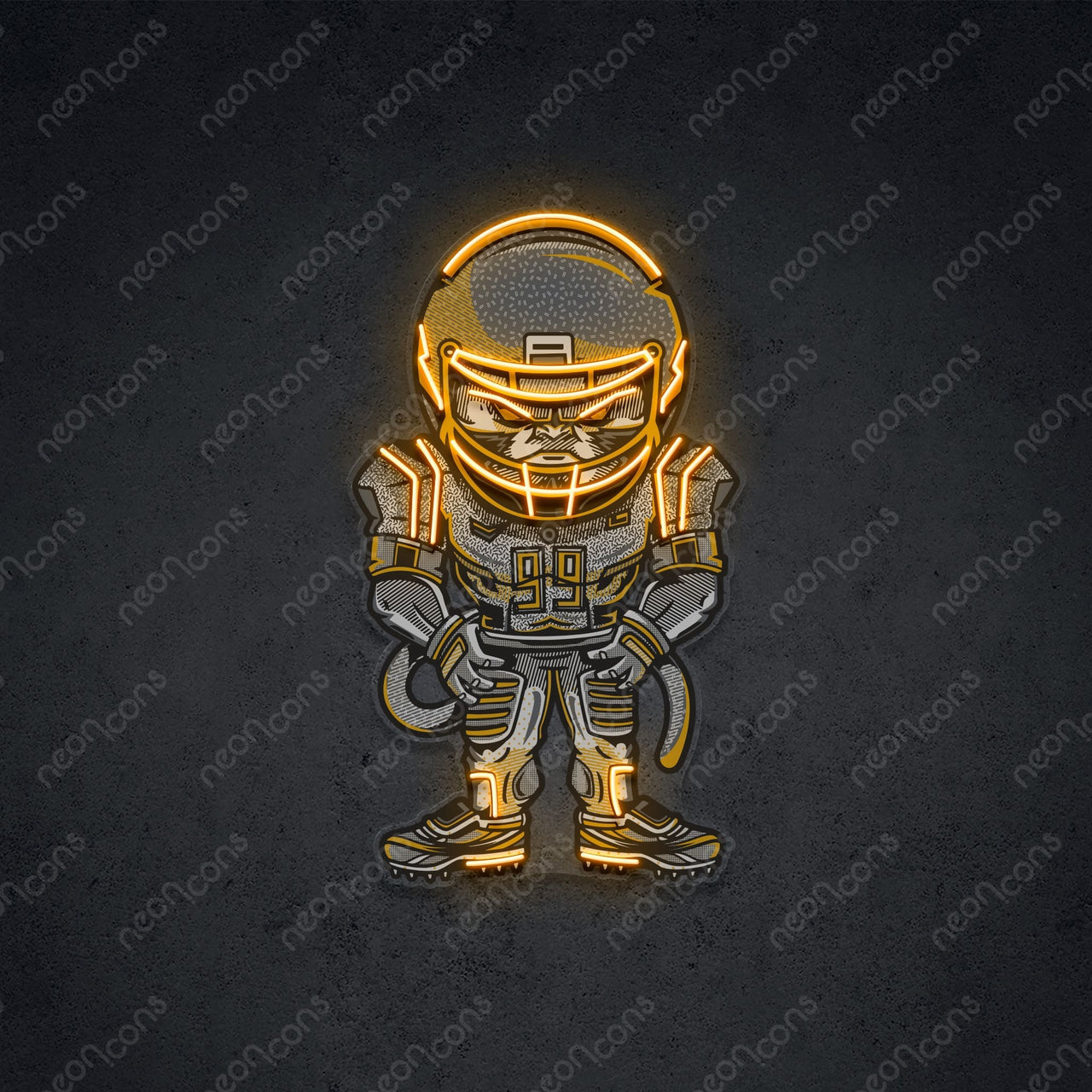 "Touchdown" LED Neon x Print 45cm (1.5ft) / LED Neon x Print by Neon Icons