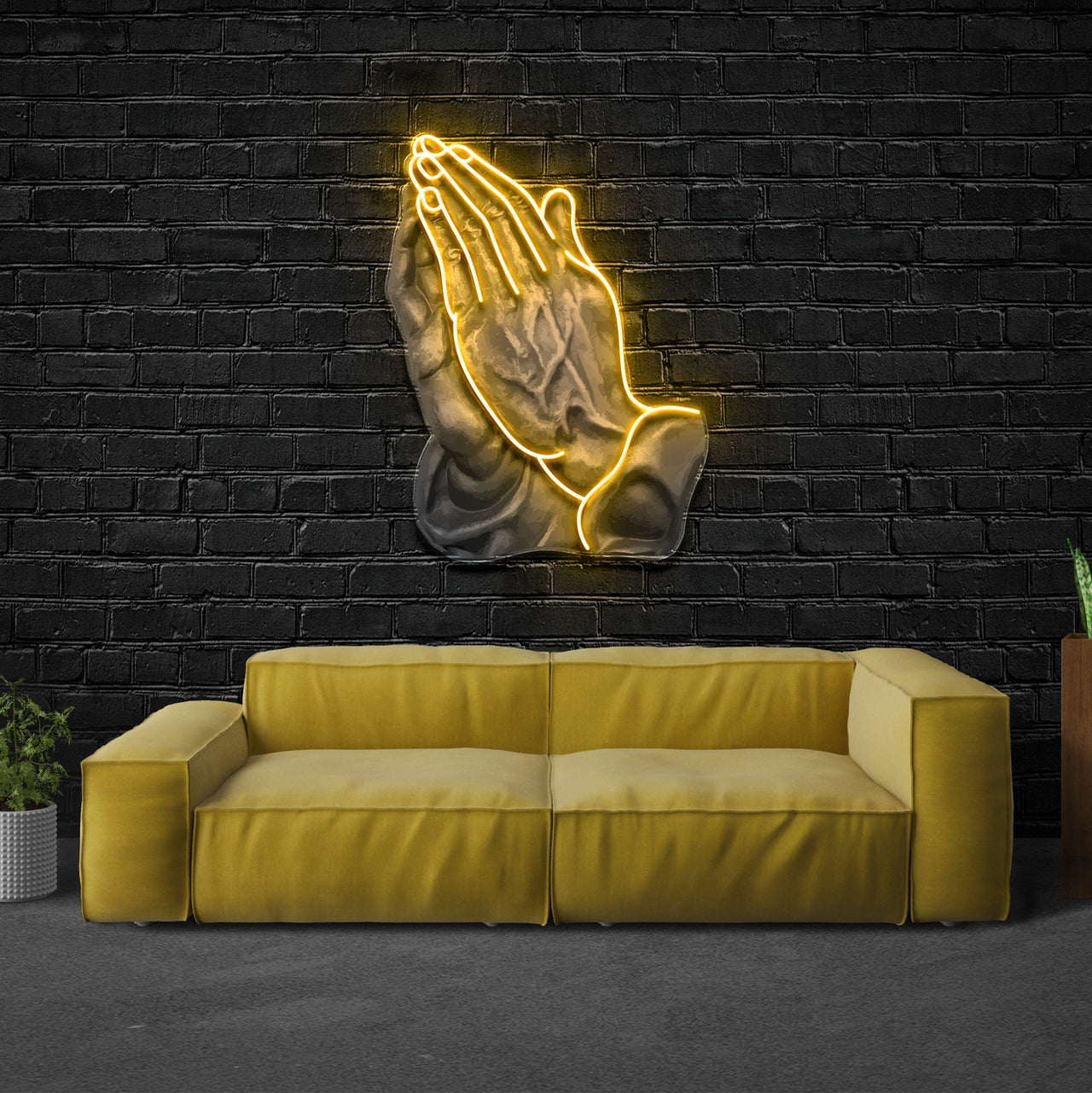 "Pray for Me" Neon x Acrylic Artwork by Neon Icons