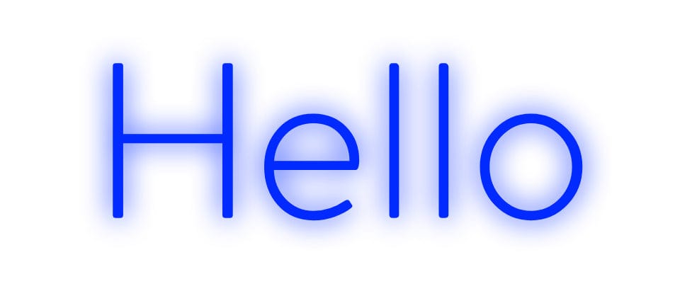 Custom Neon: Hello by Neon Icons