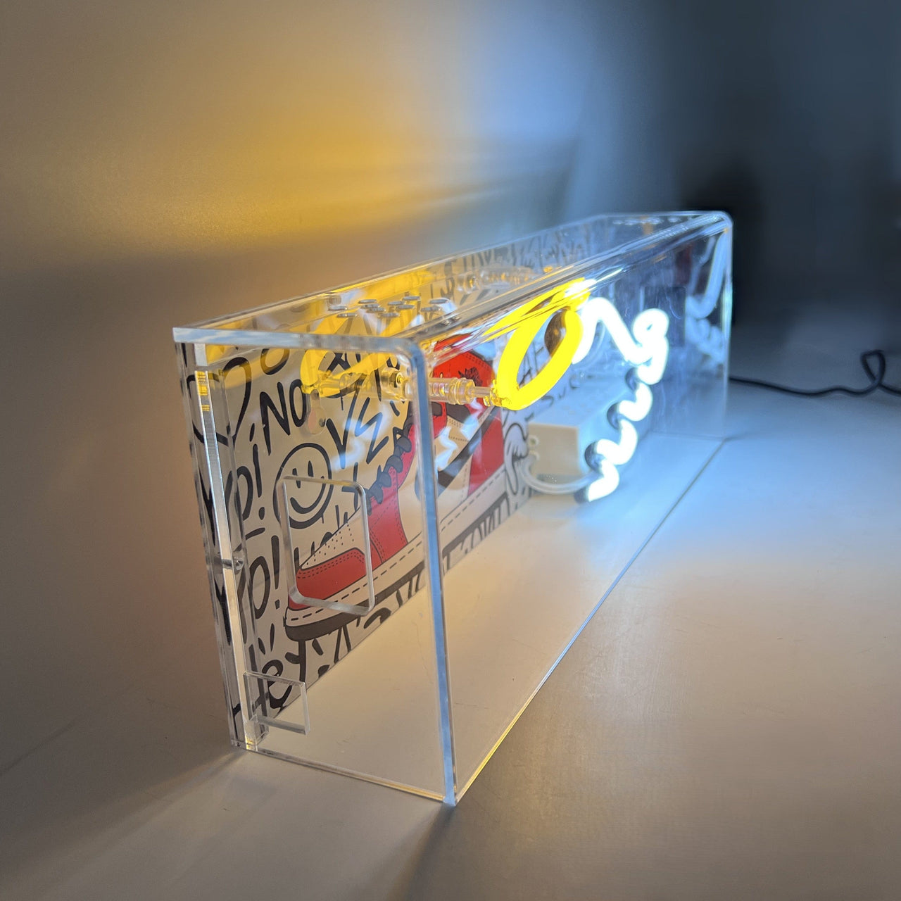 "Holy Grail" Glass Neon Lamp in Acrylic Box by Neon Icons