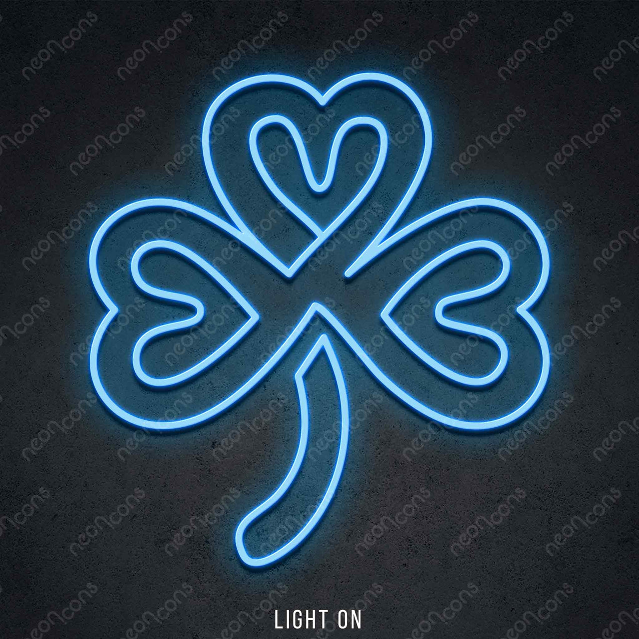 "Shamrock" LED Neon 45cm (1.5ft) / Ice Blue / LED Neon by Neon Icons
