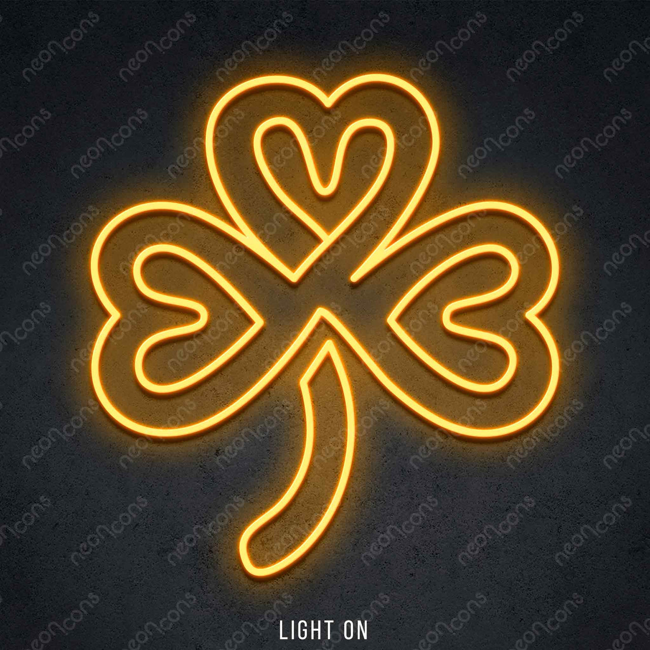 "Shamrock" LED Neon 45cm (1.5ft) / Orange / LED Neon by Neon Icons