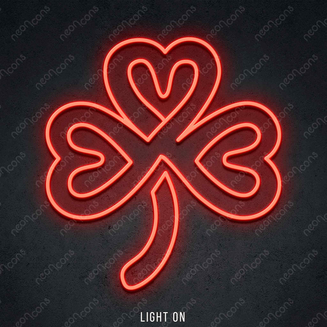 "Shamrock" LED Neon 45cm (1.5ft) / Red / LED Neon by Neon Icons