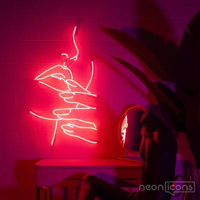 "A Pretty Face" Neon Sign for Beauty & Cosmetic Studios by Neon Icons