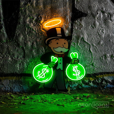 "Advance to Go, Collect $200" Neon x Acrylic Artwork by Neon Icons