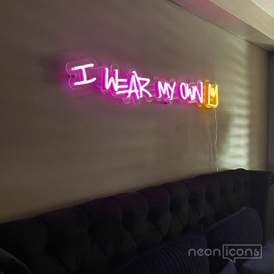 "I Wear My Own Crown" Multicolour Neon Sign by Neon Icons